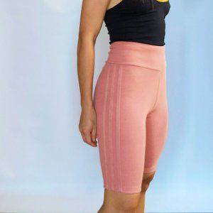 Adidas Originals pink biker shorts